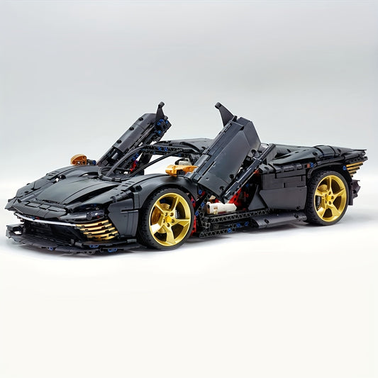 3778pcs Building Blocks Set, Golden Supercar 42143 Toy