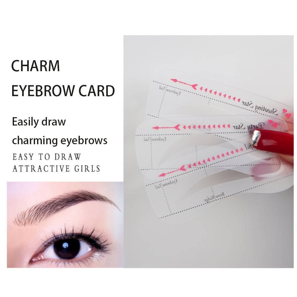 10Pcs Eyebrow Stencils Kit Professional Portable Shaping Stencils