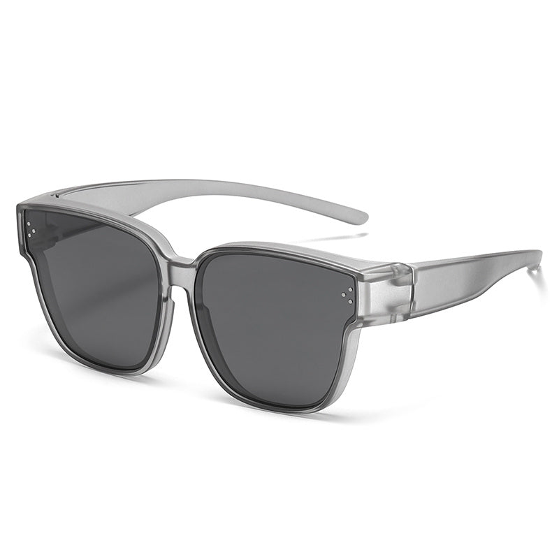 LJGOOD HD Polarized Sunglasses Casual Driving Cover Mirror