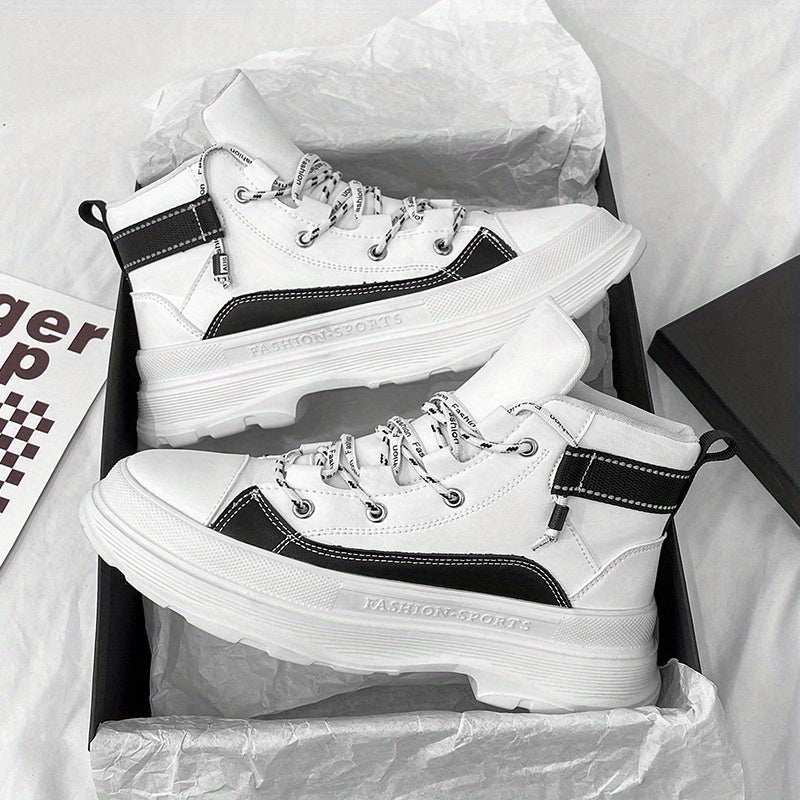 Men's Platform Lace up Boots for Casual Walking