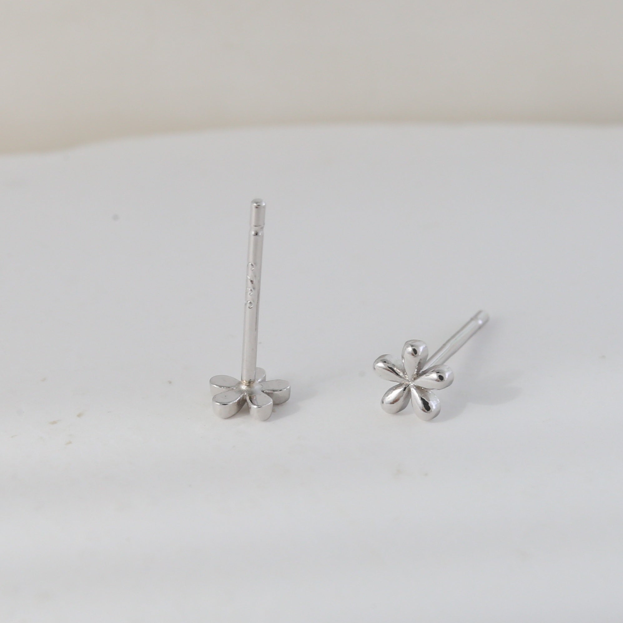 925 Silver Flower Stud Earrings for Teen Girls