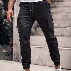 Men's Drawstring Cargo Joggers for Spring Summer