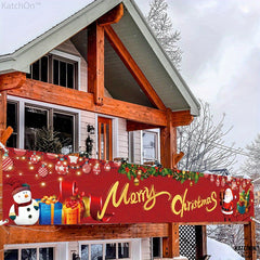 Large Merry Christmas Banner - Outdoor and Indoor Decoration