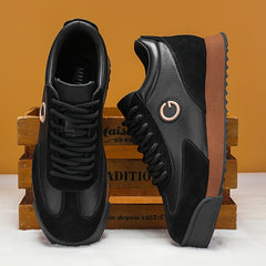Men's Vintage Colour Block Sneakers Non Slip Lace Up Casual Shoes