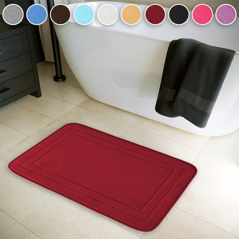 Non Slip Memory Foam Bath Rug Quick Dry Soft Comfortable Bathing