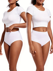 2pcs Seamless High Waist Stretchy Panties Women's Lingerie