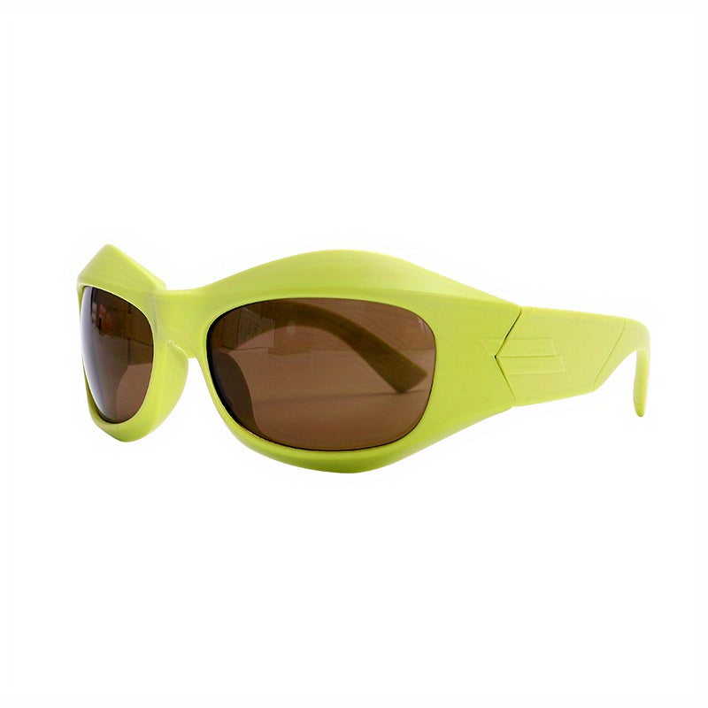 Y2K Wrap Around Sunglasses Thick Frame UV400