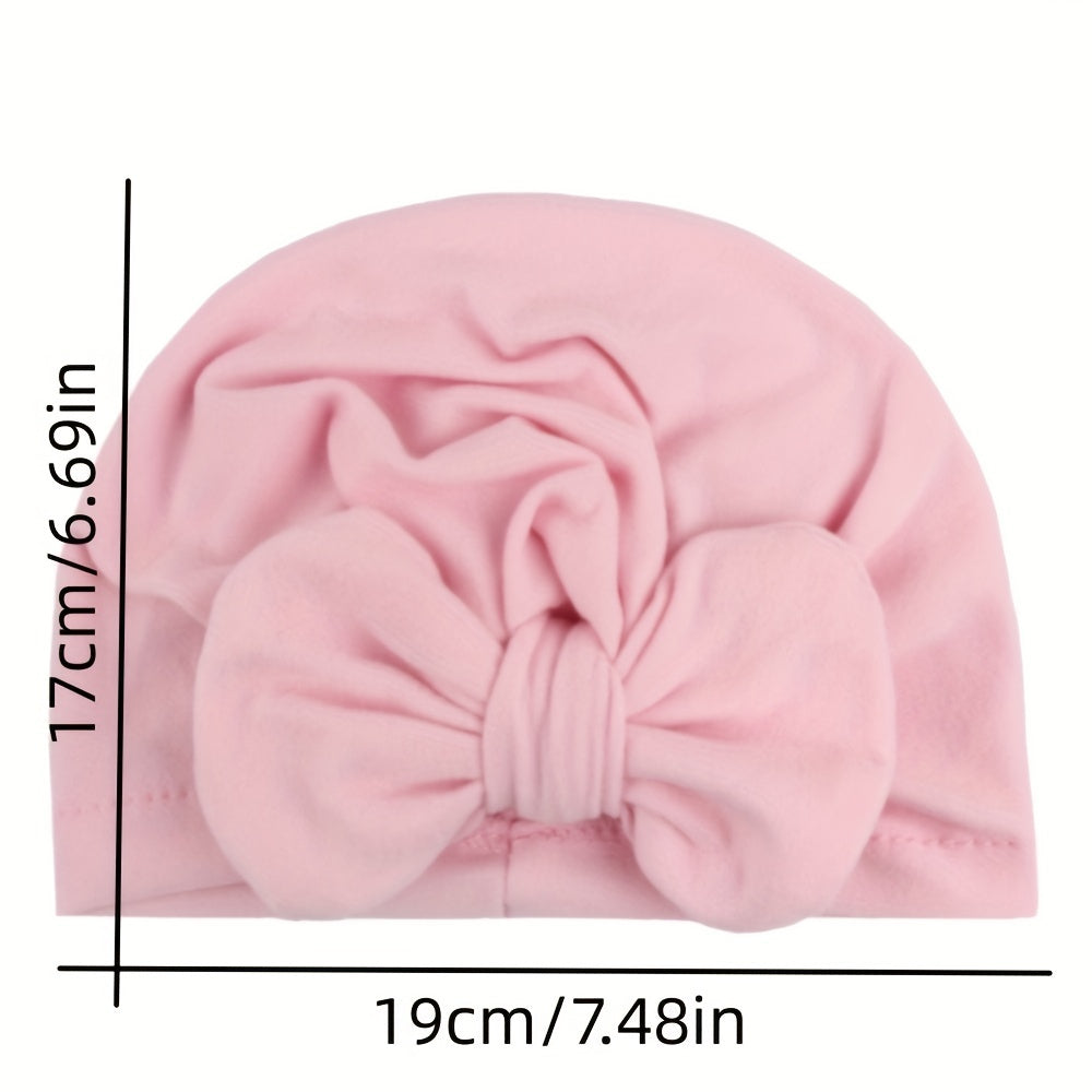 Soft Turban Headwarp Knotted Bow Hat for Newborns