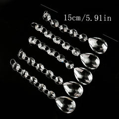 Glass Crystal Beads Chandelier Chain - Elegant Wedding Party Decor Accessory
