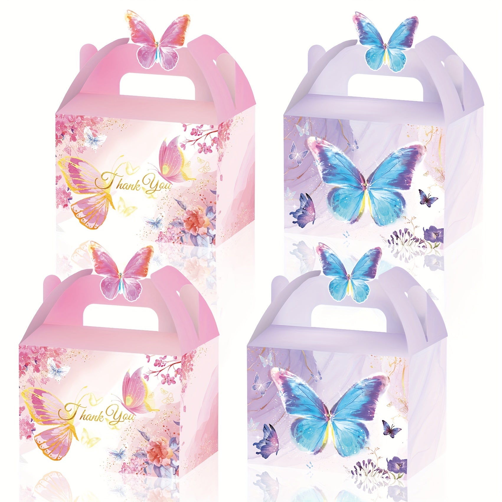 12pcs Butterfly Theme Candy Box Kids Birthday Party Decor