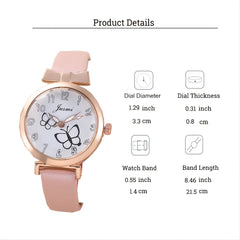 Toddler Girls Circle Butterfly Quartz Watch