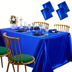 Bright Satin Tablecloth 259x147 cm for 6 Foot Rectangle Table