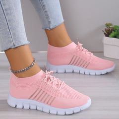Breathable Flying Woven Shoes Non Slip Casual Sneakers