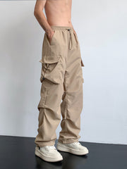 Men's Cargo Pants Casual Hip Hop Style Loose Fit Wide Leg Pants