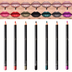 18 Colors Lip Liner Pencil Matte Finish Waterproof Long Lasting