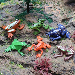 24pcs Colorful Plastic Frog Toys Fun Easter Party Favors