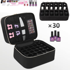 Double Layer Cosmetic Bag Nail Polish Essential Storage Makeup Organizer