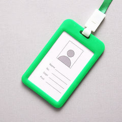 Colorful Card Case Set Lanyard Clip Holder