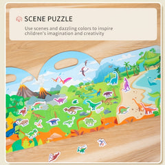 Montessori Paste Quiet Books Scene Stickers Focus Training