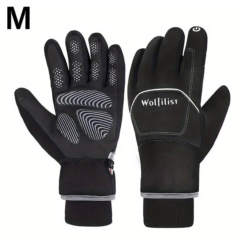 Waterproof Windproof Full Fingers Touchscreen Cycling Gloves Non Slip