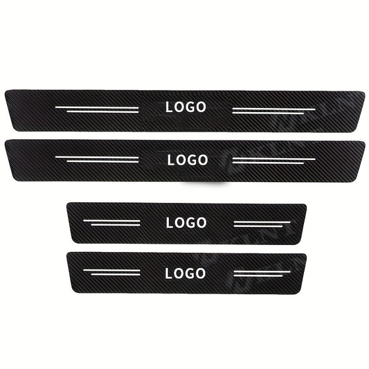 Carbon Fiber Pattern Car Threshold Strip Door Pedal Protection