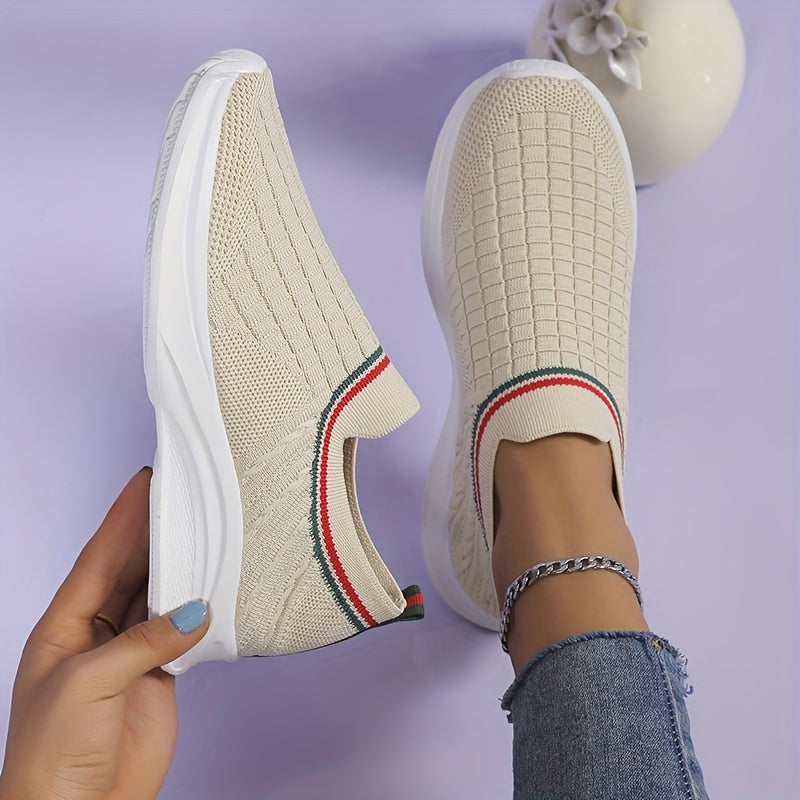 Women's Breathable Slip-On Sneakers Casual Outdoor Shoes Lightweight