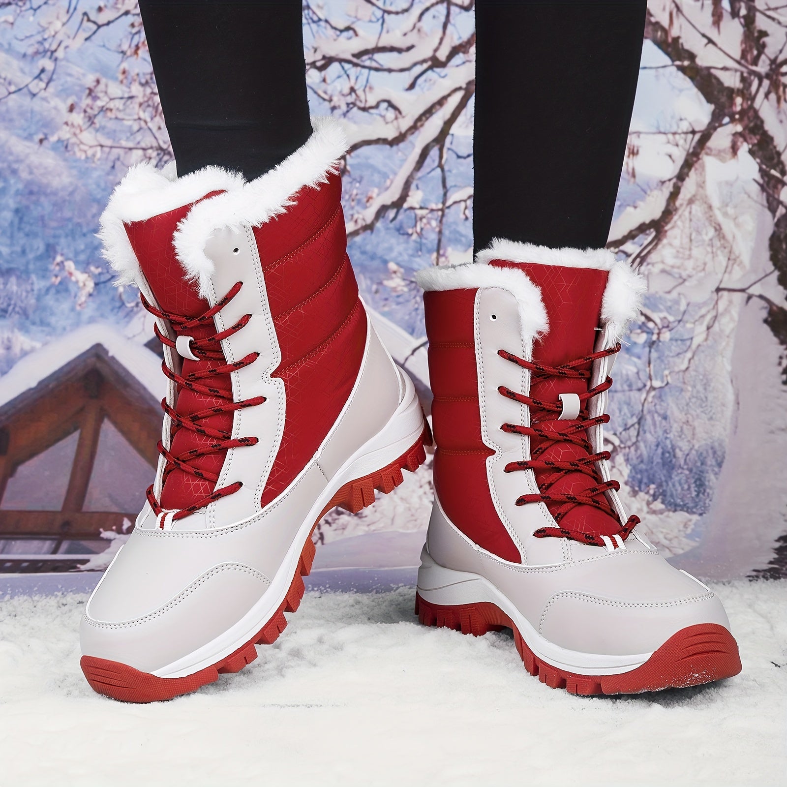Women's Non-slip Snow Boots Warm Hiking Boots