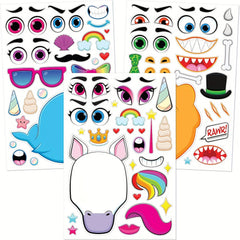 6pcs Cartoon Animal Puzzle DIY Hand Account Sticker