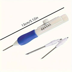 Diy Punch Needle Set 3 Needles 2 Threaders Craft Tools With Handle Sewing Acc
