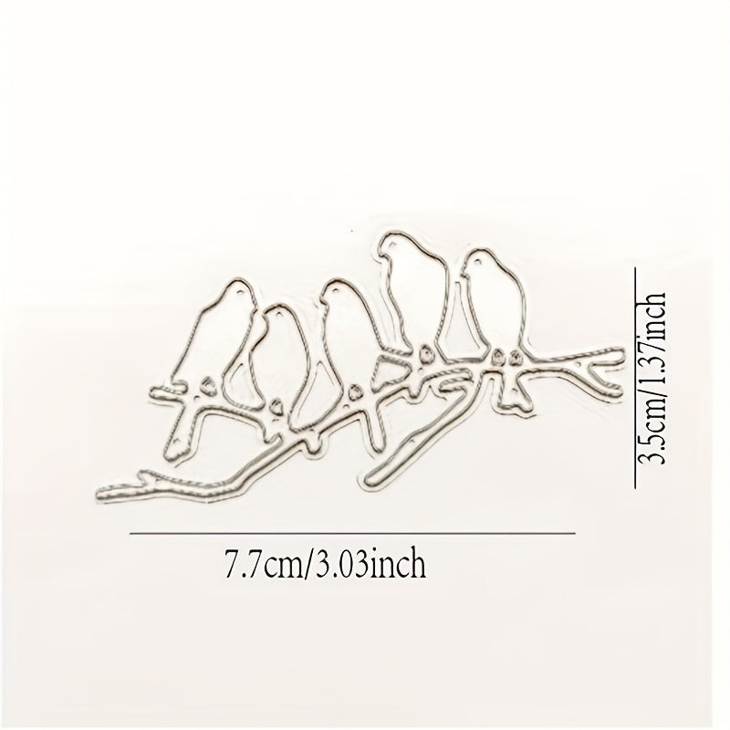 Bird Flower Metal Cutting Die for Card Making