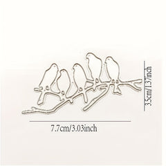 Bird Flower Metal Cutting Die for Card Making