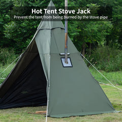 Fireproof Stove Jack Cloth for Wood Stove Hot Tent Camping