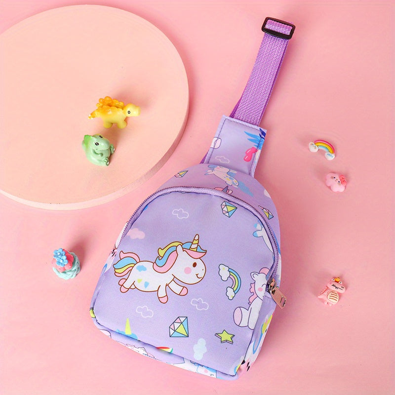 Cartoon Dinosaur Chest Bag Coin Purse Messenger Bag for Kids
