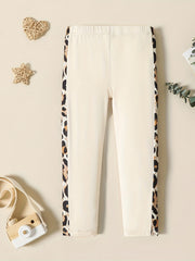 Toddler Girl Leopard Print Colorblock Elastic Leggings
