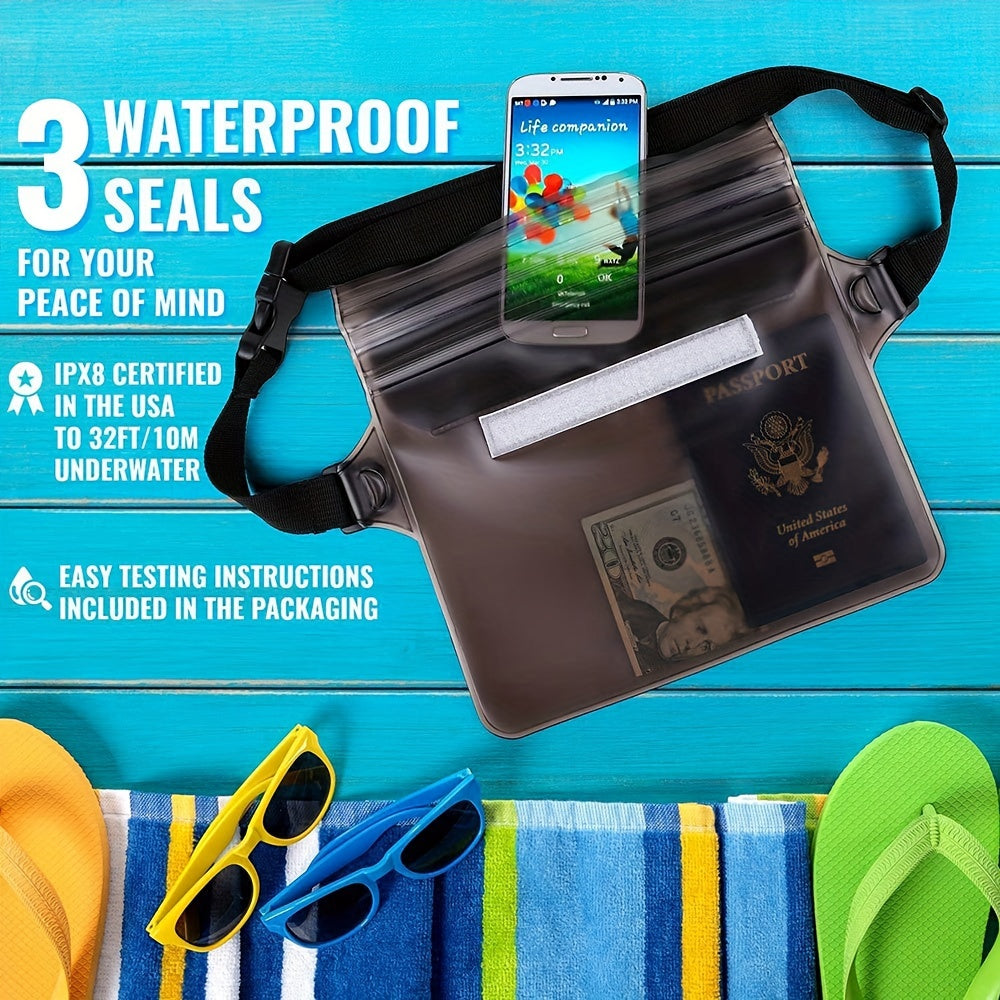 Waterproof Touch Screen Phone Pouch with Waist Strap