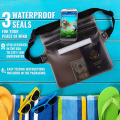 Waterproof Touch Screen Phone Pouch with Waist Strap