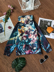 Anime Pattern 3D Print Boys Hooded Sweatshirt Spring Fall Kids Hoodie Tops