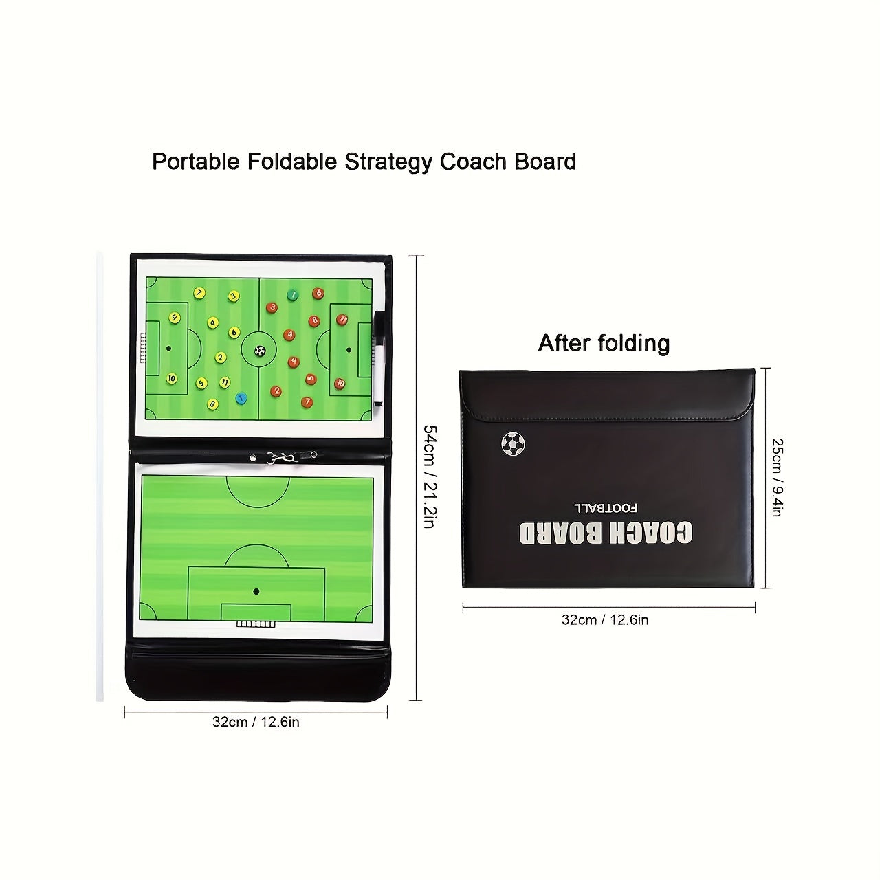 Magnetic Folding Football Coach Board Set