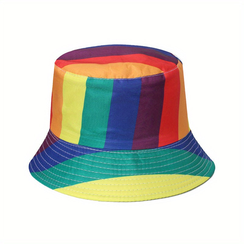 Rainbow Fisherman's Hat Casual Sun Protection Bucket Hat