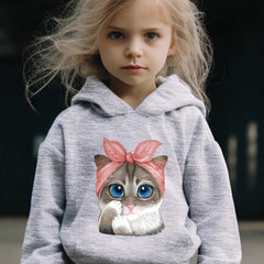 Cat Print 2pcs Girls Sports Outfits Spring Fall Outdoor Gift