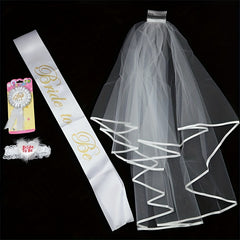 4pcs Bridal Wedding Accessories Set Golden Party Decorations