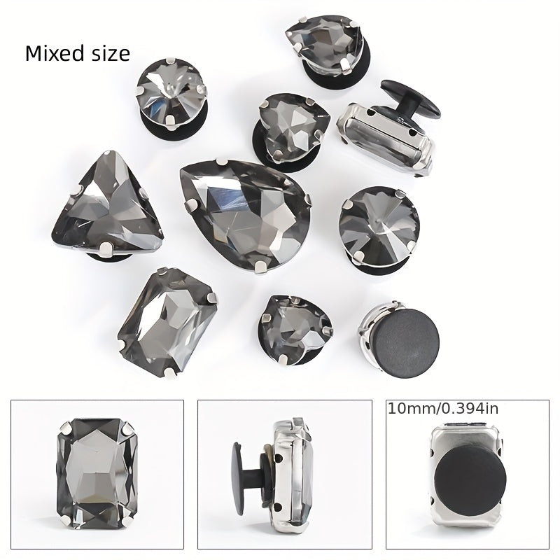 10pcs Mixed Claw Drill DIY Accessories Box Bag Shoe Buckle