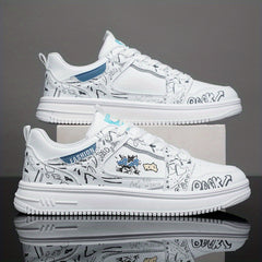Men's Lace up Sneakers Skate Shoes Graphic Breathable Shoes