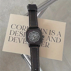 Youth Geometric Turntable Pointer Watch