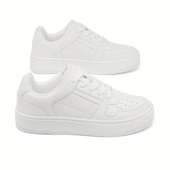 Women's Lace-up Athletic Skate Shoes Non-slip Platform Sneakers
