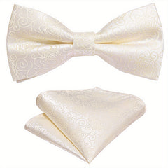 Boys Vintage Bow Tie & Handkerchief Set for Party Performance