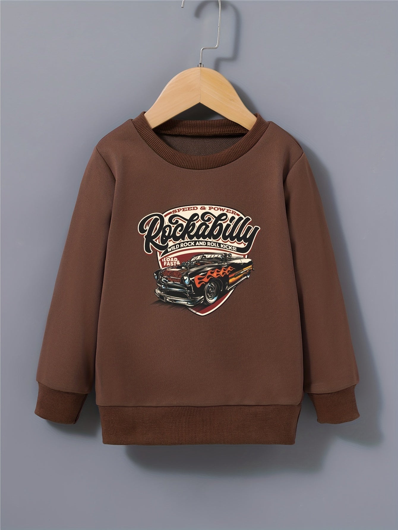 Sports Car Pattern Toddler Kid's Sweatshirt ROCKABILLY Print