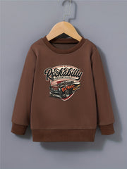 Sports Car Pattern Toddler Kid's Sweatshirt ROCKABILLY Print