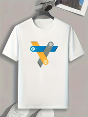 Triangle Print Men's Graphic T Shirt for Summer