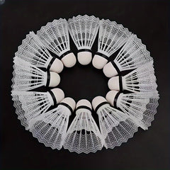 12pcs Plastic Badminton Shuttlecocks for Training and Entertainment